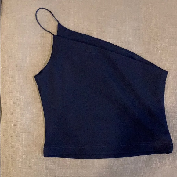 Princess Polly Bria Top - One Shoulder Navy Top - Picture 5 of 5